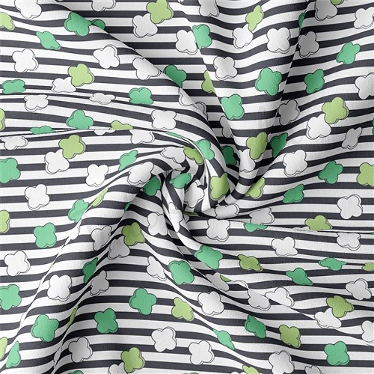 St. Patrick's Day Double Brushed Polyester Fabric Jersey Stretchy Soft Polyester Stretch Fabric
