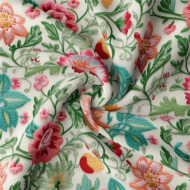 Embroidery Double Brushed Polyester Fabric Jersey Stretchy Soft Polyester Stretch Fabric
