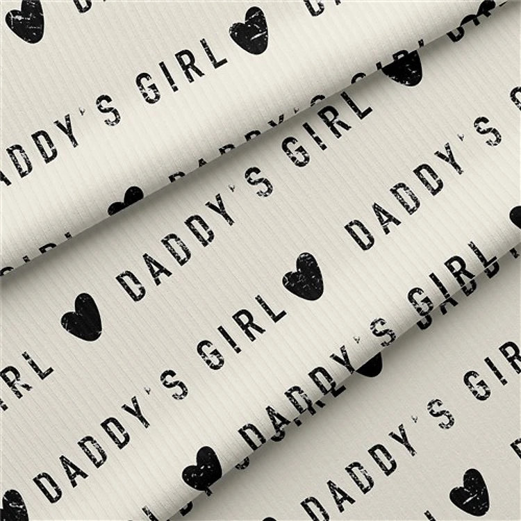 Daddy's Girl Rib Knit Fabric, Yard & Get a Free $89.99 Embroidery Bundle