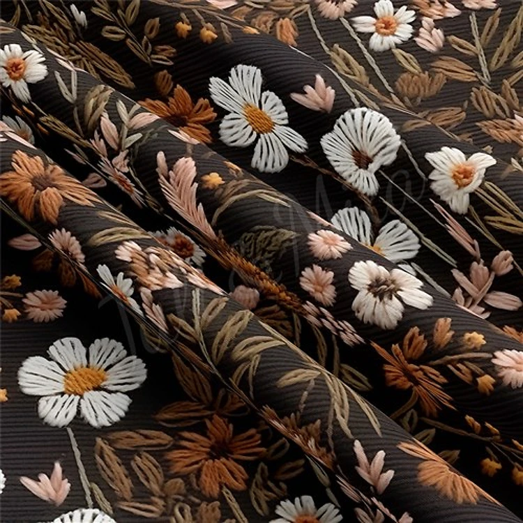 Embroidery Double Brushed Polyester Fabric Jersey Stretchy Soft Polyester Stretch Fabric