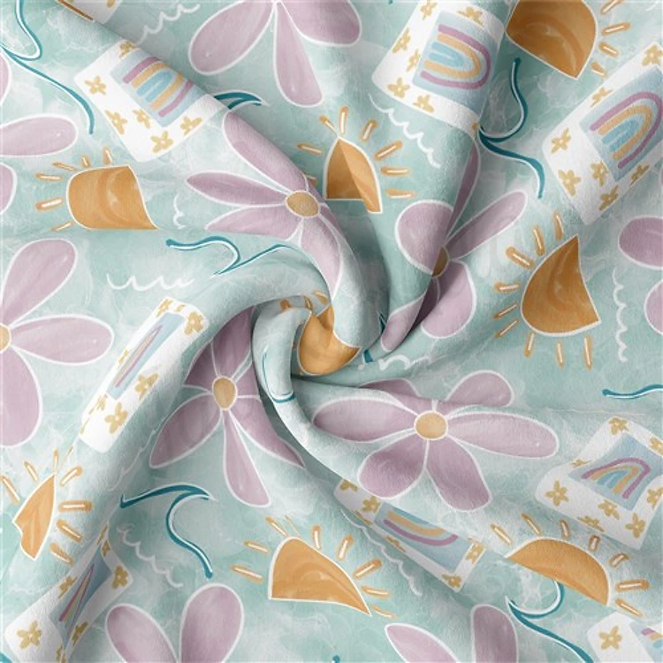 Double Brushed Polyester Fabric Jersey Stretchy Soft Polyester Stretch Fabric