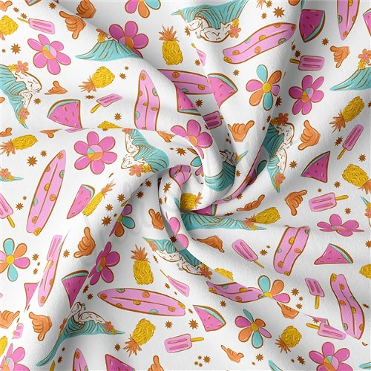 Summer Double Brushed Polyester Fabric Jersey Stretchy Soft Polyester Stretch Fabric