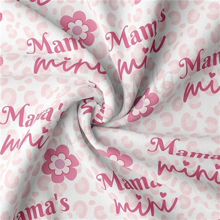 Mama's Mini Double Brushed Polyester Fabric Jersey Stretchy Soft Polyester Stretch Fabric