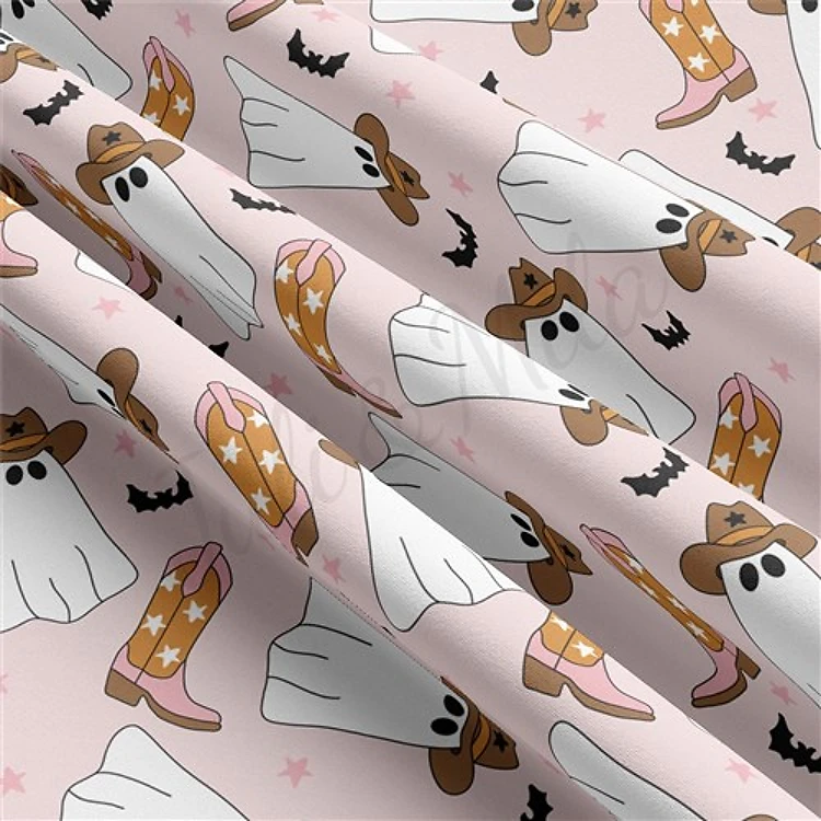Halloween Fall Double Brushed Polyester Fabric Jersey Stretchy Soft Polyester Stretch Fabric