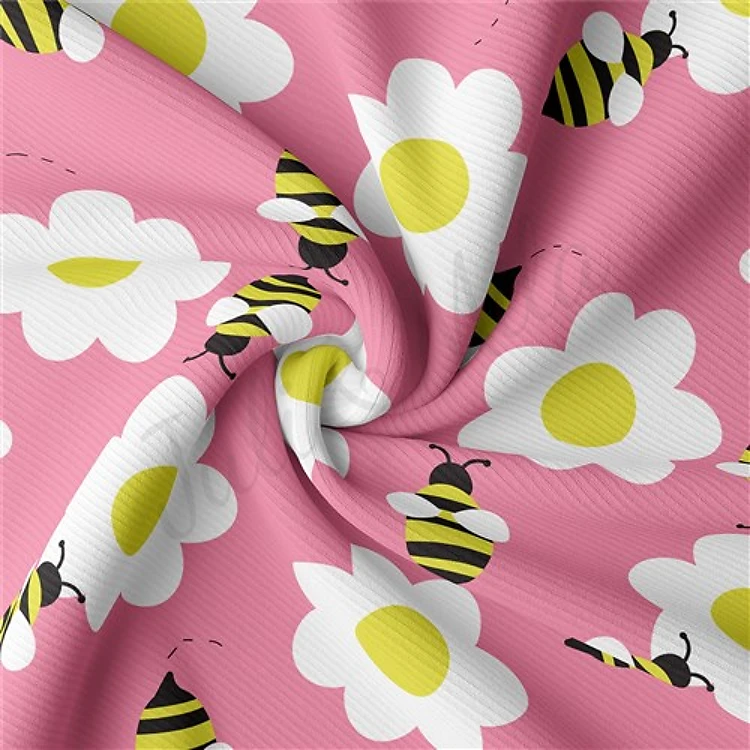 Floral Rib Knit Fabric, RBK1561 & Get a Free $89.99 Embroidery Bundle