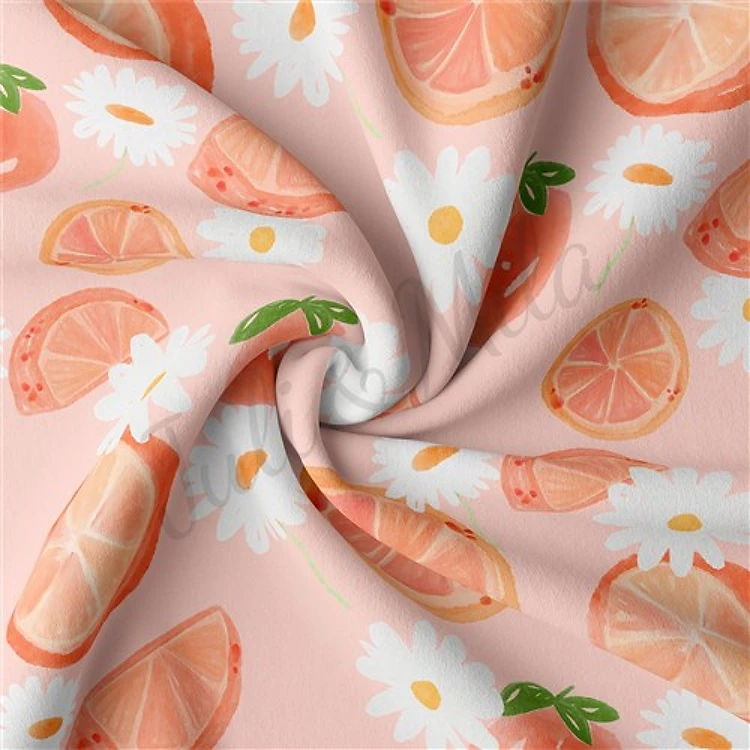 Orange Double Brushed Polyester Fabric Jersey Stretchy Soft Polyester Stretch Fabric