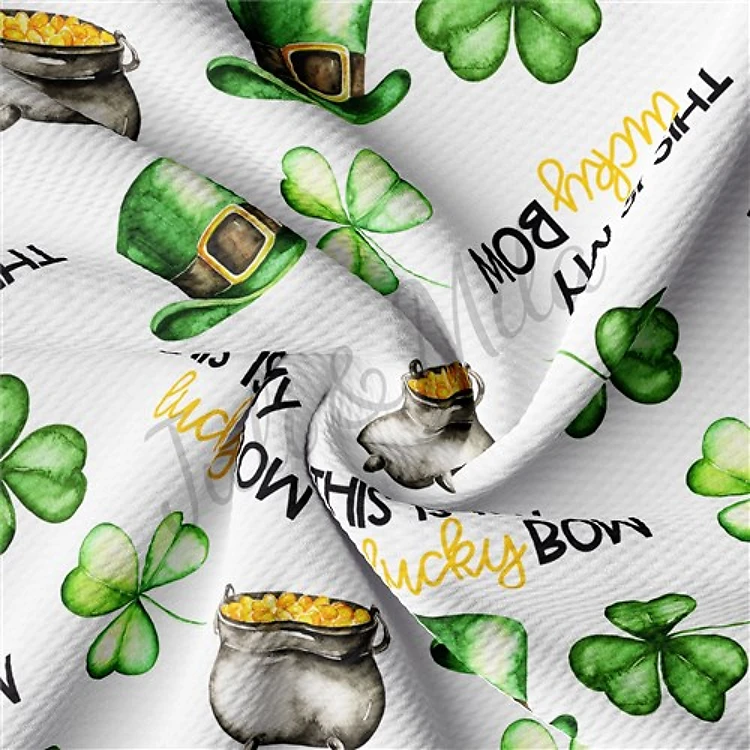 St. Patrick's Day Patrick24 Liverpool Bullet Textured Stretch Solid Strip Thick Knit Jersey Fabric