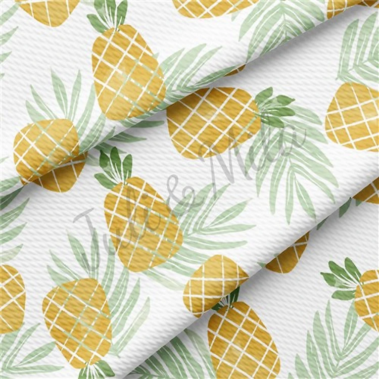 Summer Pineapple TBP102 Liverpool Bullet Textured Stretch Solid Strip Thick Knit Jersey Fabric
