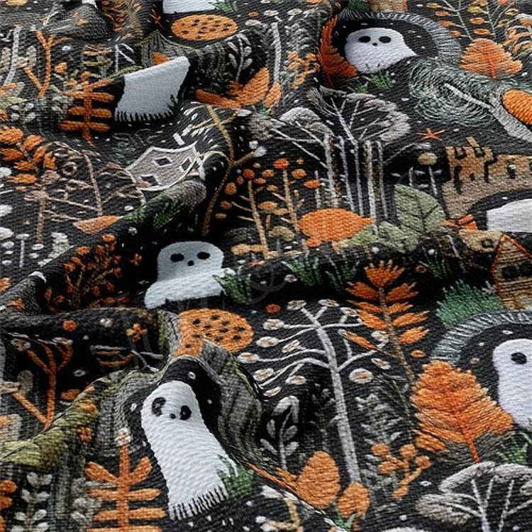 Autumn Fall Halloween Printed Liverpool Fabric AA1813 & Get a Free $89.99 Embroidery Bundle
