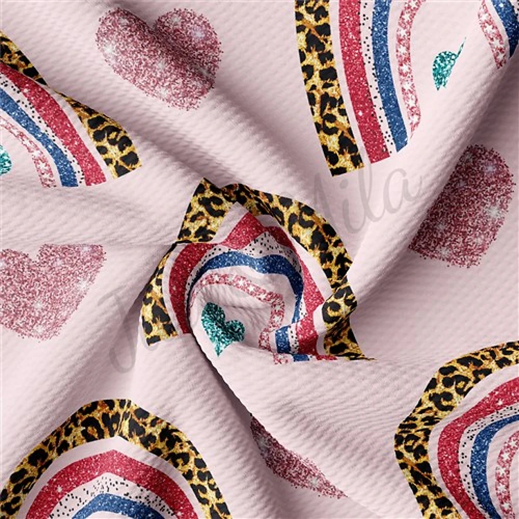 Valentine's Day Liverpool Bullet Textured Stretch Solid Strip Thick Knit Jersey Fabric
