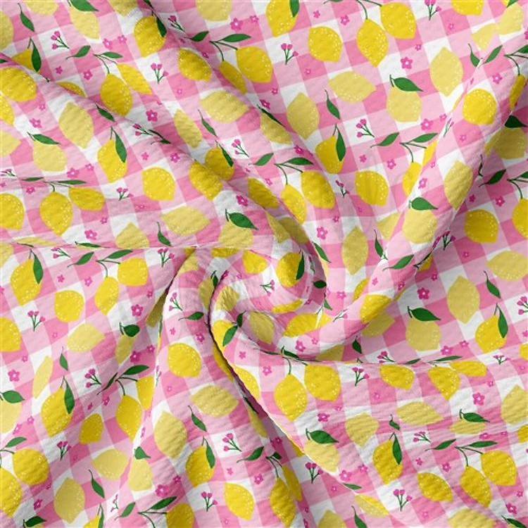 Lemon AA2393 Liverpool Bullet Textured Stretch Solid Strip Thick Knit Jersey Fabric