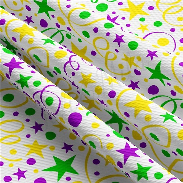 Mardi Gras AA2346 Liverpool Bullet Textured Stretch Solid Strip Thick Knit Jersey Fabric