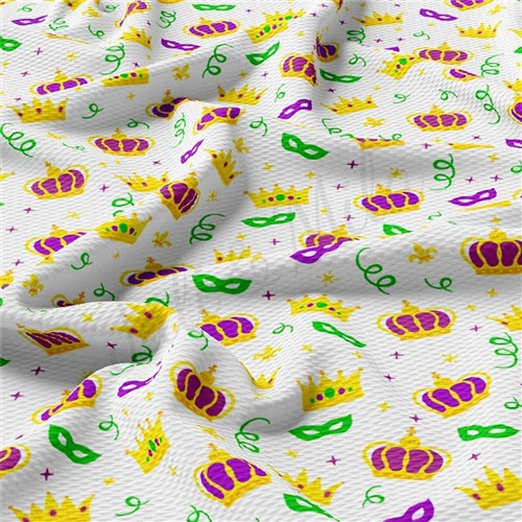Mardi Gras AA2347 Liverpool Bullet Textured Stretch Solid Strip Thick Knit Jersey Fabric