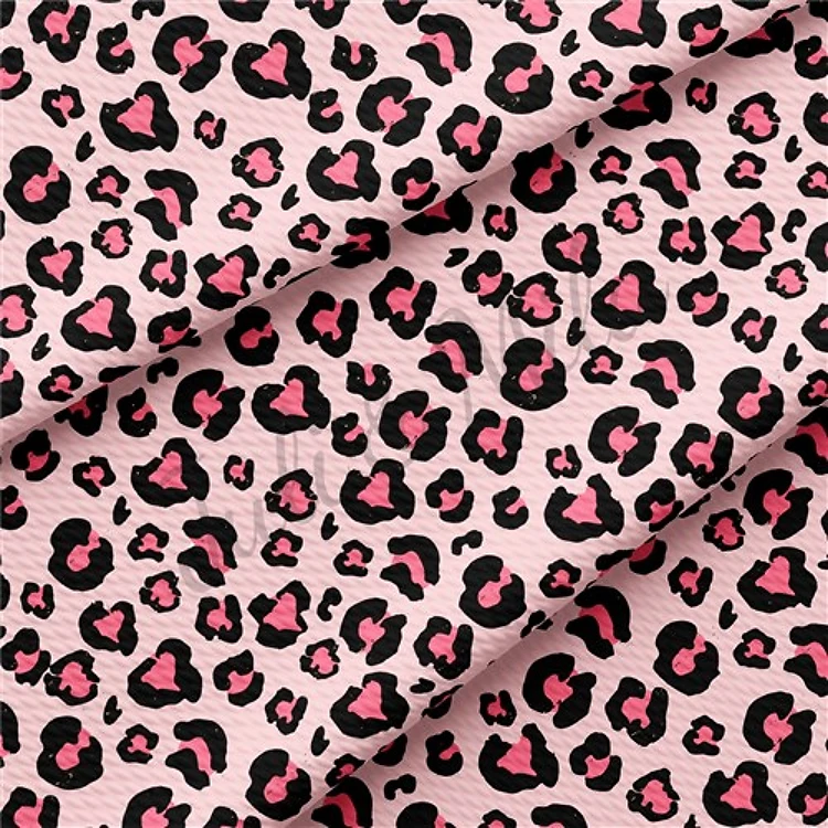 Cheetah Leopard AA169 TBP102 Liverpool Bullet Textured Stretch Solid Strip Thick Knit Jersey Fabric