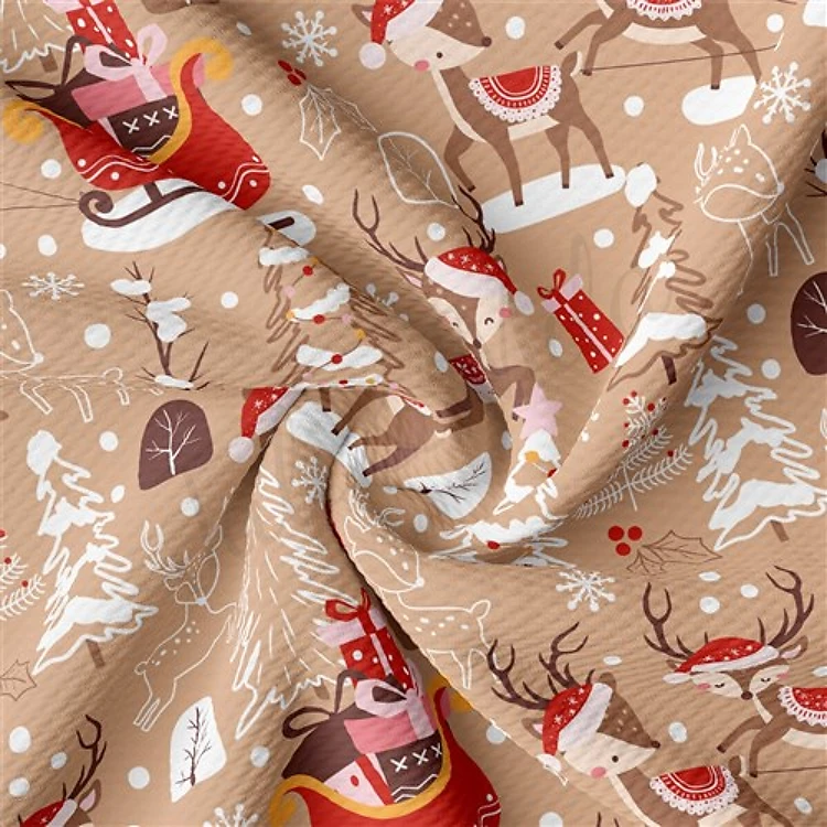 Christmas Printed Liverpool Fabric AA2166 & Get a Free $89.99 Embroidery Bundle