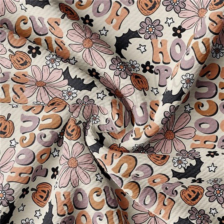 Pumpkin Printed Liverpool Bullet Textured Stretch Solid Strip Thick Knit Jersey Fabric