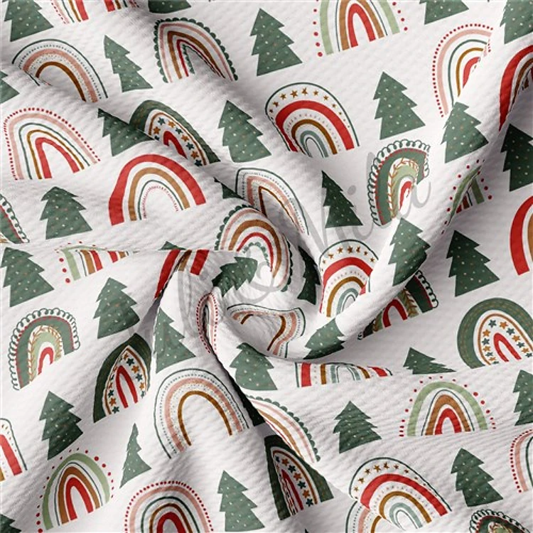 Christmas christmaseries203 Liverpool Bullet Textured Stretch Solid Strip Thick Knit Jersey Fabric