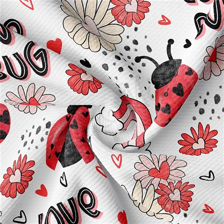 Love Bug Printed Liverpool Fabric AA1833 & Get a Free $89.99 Embroidery Bundle