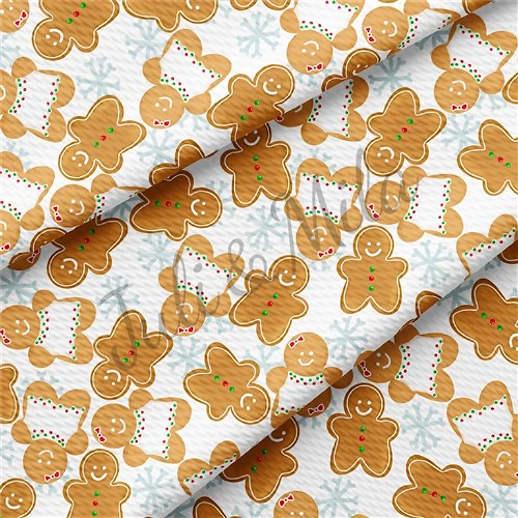 Bright Gingerbread Printed Liverpool Fabric AC34 & Get a Free $89.99 Embroidery Bundle