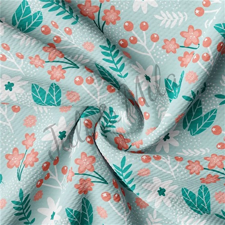 Printed Liverpool Fabric (Floral52) & Get a Free $89.99 Embroidery Bundle