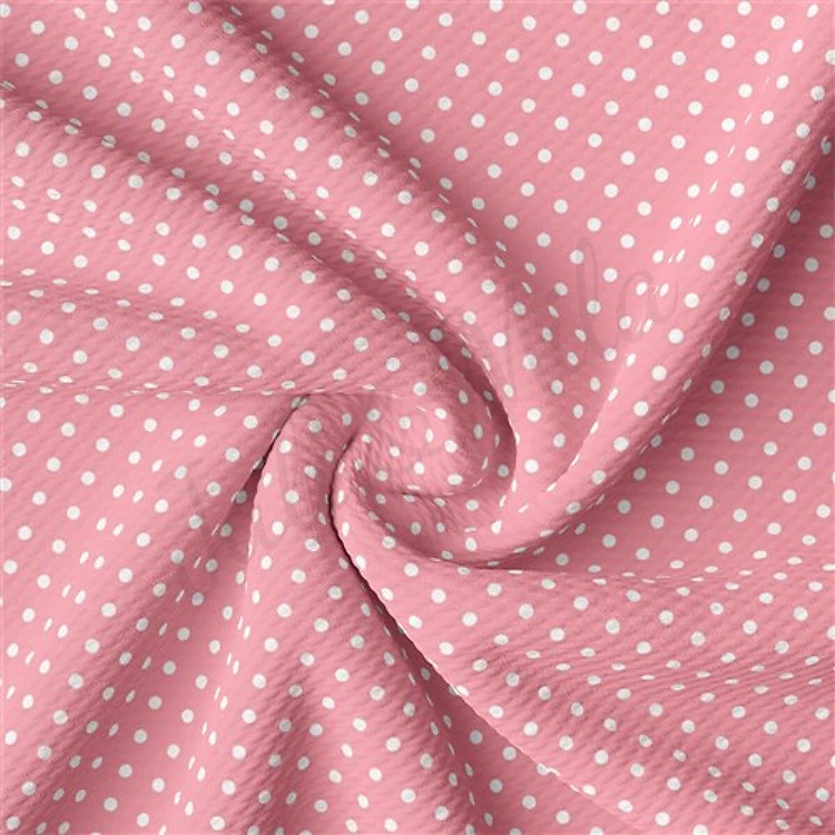 AA2407 Polka Dot Liverpool Bullet Textured Stretch Solid Strip Thick Knit Jersey Fabric