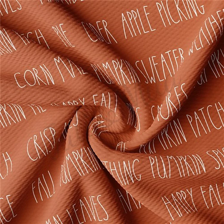 Pumpkin Fall Liverpool Bullet Textured Stretch Solid Strip Thick Knit Jersey Fabric