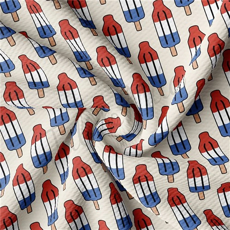 Patriotic 4th of July Printed Liverpool Fabric AA359 & Get a Free $89.99 Embroidery Bundle