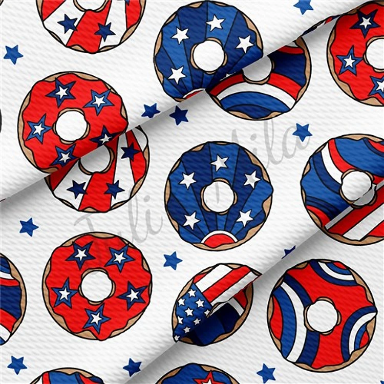4th of July Patriotic USA Liverpool Flag American Donuts TBP102 PT83 & Get a Free $89.99 Embroidery Bundle