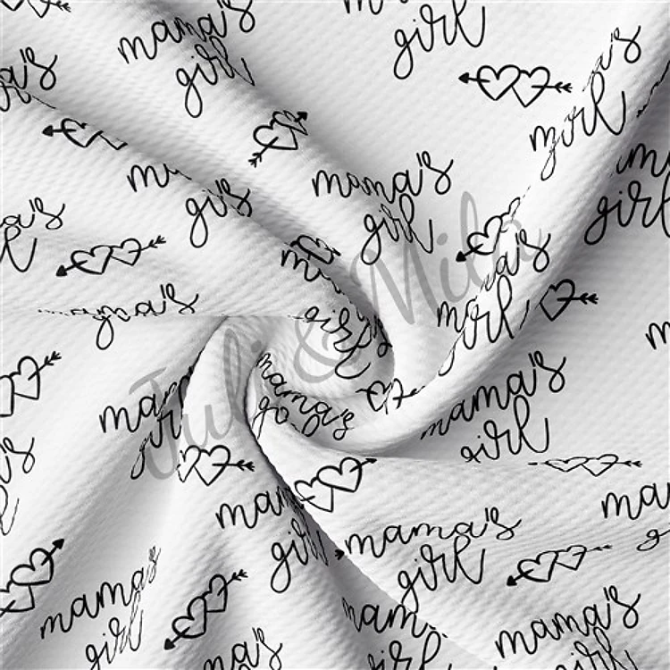 Printed Liverpool Fabric Mama's girl & Get a Free $89.99 Embroidery Bundle