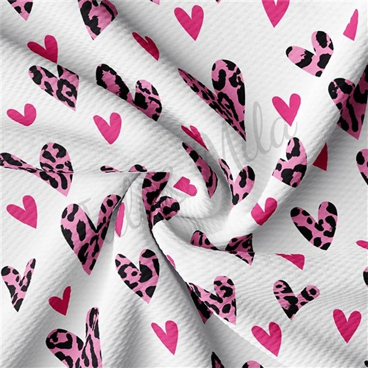 Valentine's Day Printed Liverpool Bullet Textured Stretch Solid Strip Thick Knit Jersey Fabric