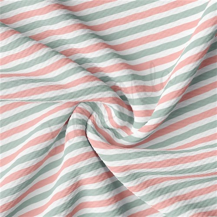 Easter AA2400 Liverpool Bullet Textured Stretch Solid Strip Thick Knit Jersey Fabric