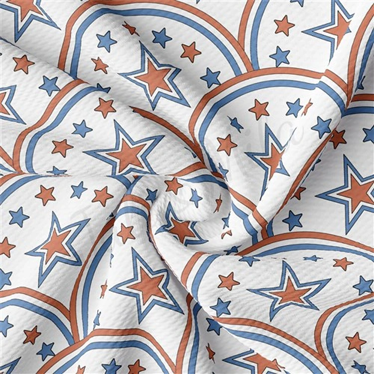 4th of July Patriotic Printed Liverpool Fabric AA2191 & Get a Free $89.99 Embroidery Bundle