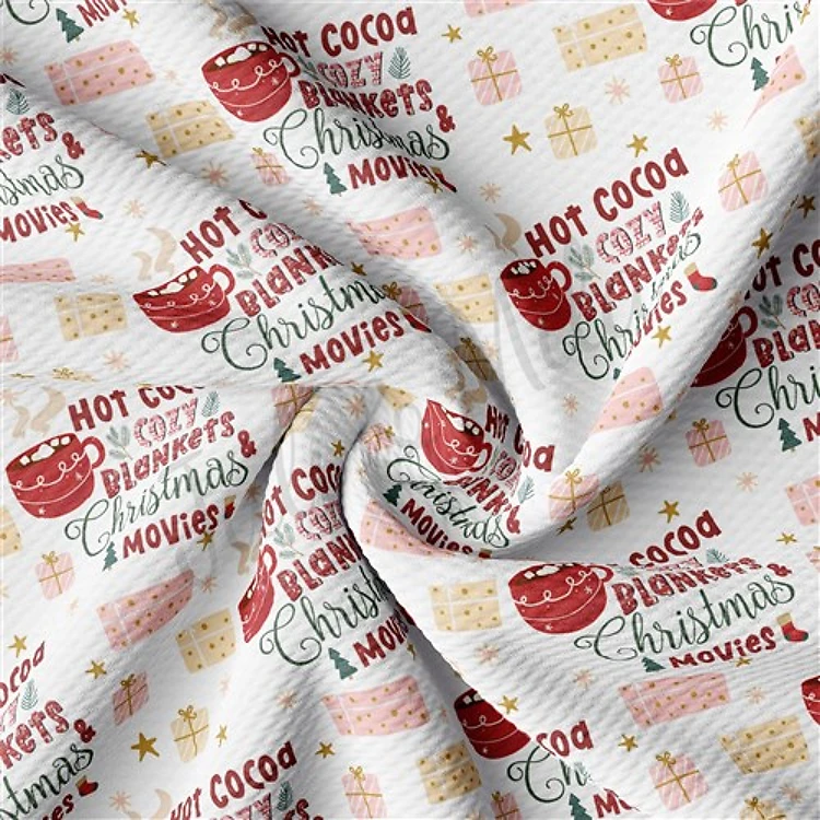 Christmas Liverpool Bullet Textured Stretch Solid Strip Thick Knit Jersey Fabric