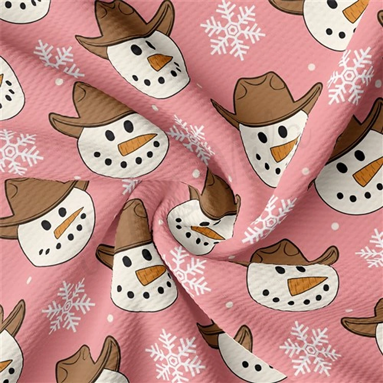 Snowman Christmas Printed Liverpool 4 Way AA1912 & Get a Free $89.99 Embroidery Bundle