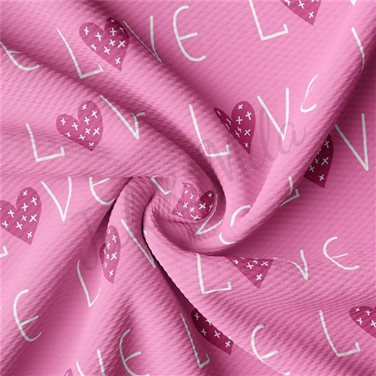 Valentine's Day Liverpool Bullet Textured Stretch Solid Strip Thick Knit Jersey Fabric