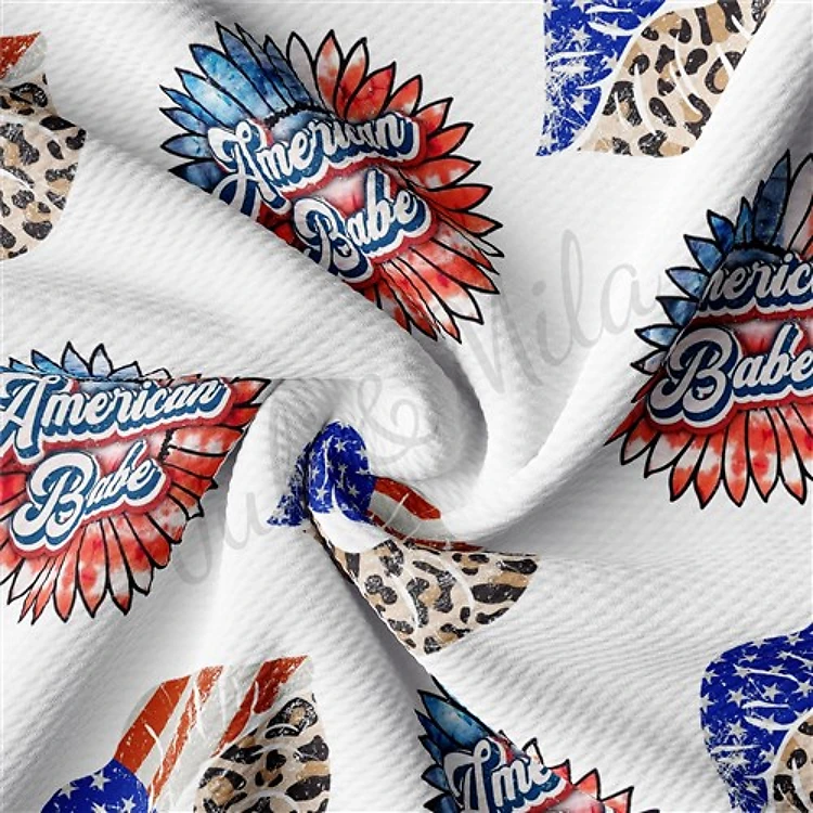 American Babe Patriotic 4th of July Printed Liverpool AA1370 & Get a Free $89.99 Embroidery Bundle
