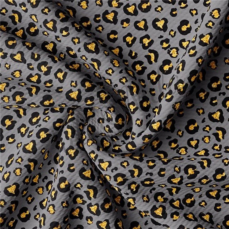 Cheetah Leopard AA188 TBP102 Liverpool Bullet Textured Stretch Solid Strip Thick Knit Jersey Fabric