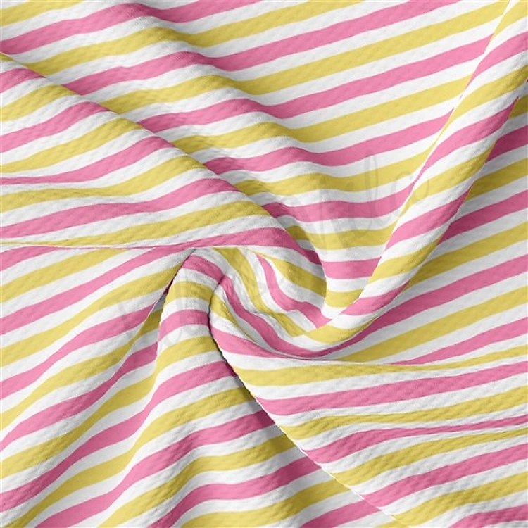 AA2414 Liverpool Bullet Textured Stretch Solid Strip Thick Knit Jersey Fabric