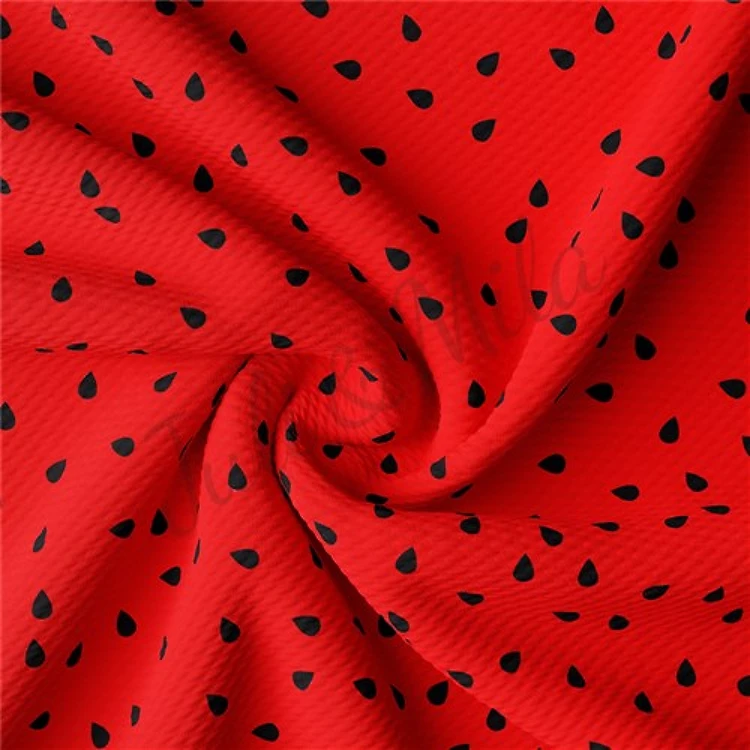 Watermelon watermelonblack Liverpool Bullet Textured Stretch Solid Strip Thick Knit Jersey Fabric