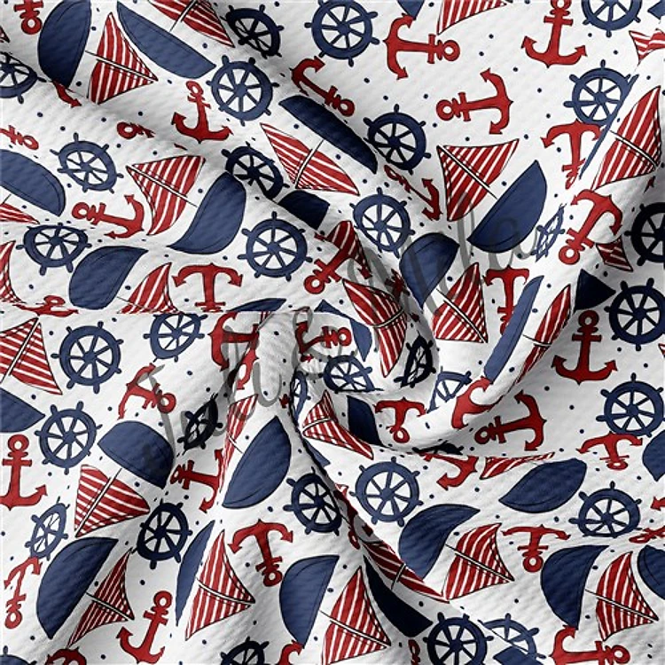 Sailor Printed Liverpool 4 Way Fabric sailor1 & Get a Free $89.99 Embroidery Bundle