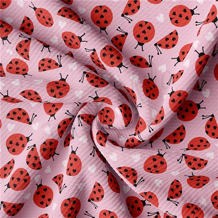 Valentine's Day Printed Liverpool Bullet Textured Stretch Solid Strip Thick Knit Jersey Fabric