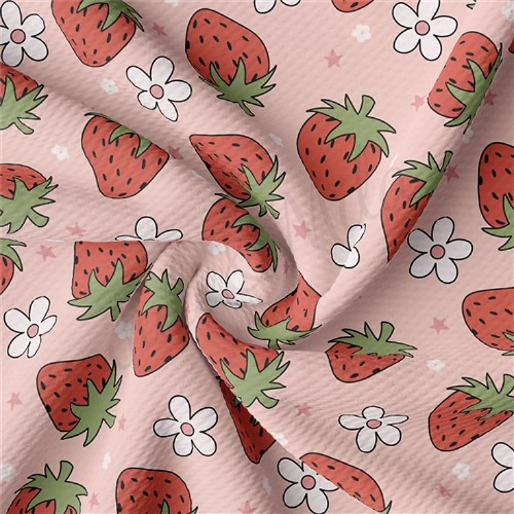 Summer Printed Liverpool Bullet Textured Stretch Solid Strip Thick Knit Jersey Fabric
