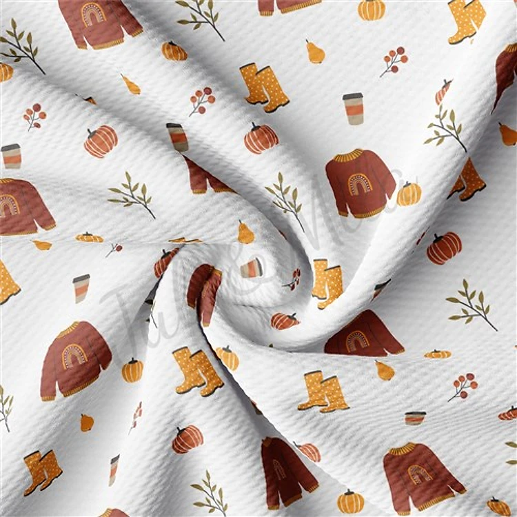 Fall Autumn Pumpkin Printed Fabric AA635 & Get a Free $89.99 Embroidery Bundle