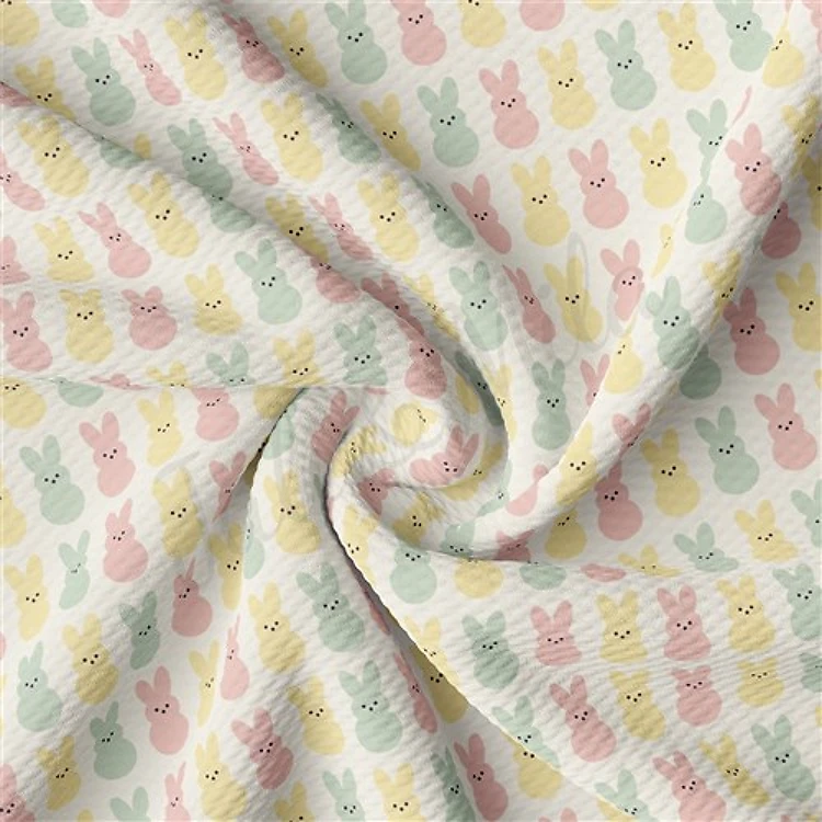 Easter AA2324 Liverpool Bullet Textured Stretch Solid Strip Thick Knit Jersey Fabric