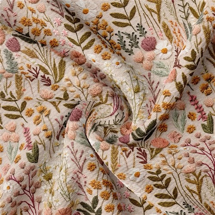 Floral Embroidery Print Floral Printed Liverpool AA1979 & Get a Free $89.99 Embroidery Bundle