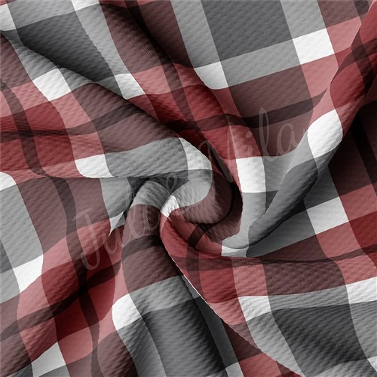 Christmas Printed Liverpool Bullet Textured Stretch Solid Strip Thick Knit Jersey Fabric