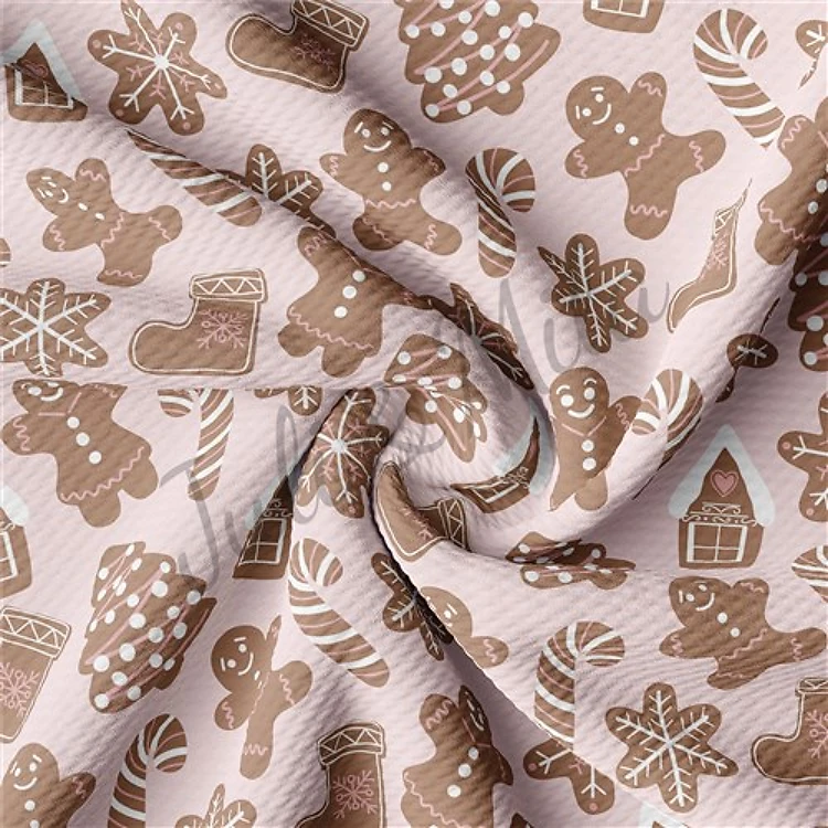 Christmas Printed Liverpool Bullet Textured Stretch Solid Strip Thick Knit Jersey Fabric