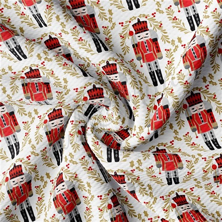 Christmas Liverpool Bullet Textured Stretch Solid Strip Thick Knit Jersey Fabric