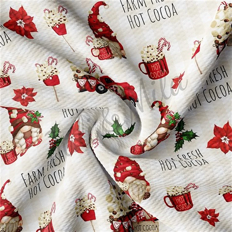 Christmas Liverpool Bullet Textured Stretch Solid Strip Thick Knit Jersey Fabric