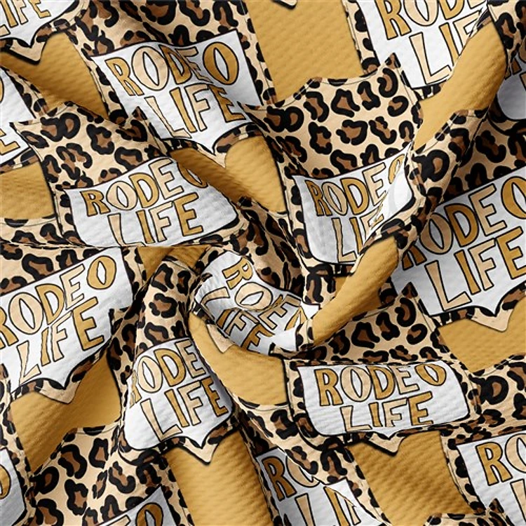 Rodeo Life Printed Liverpool Bullet Textured Stretch Solid Strip Thick Knit Jersey Fabric